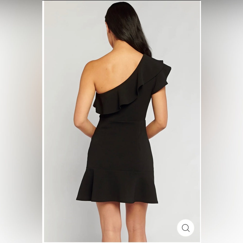Shills The Label Women’s Mini Little Black Dress Aurora One Shoulder Size S NWT - Picture 2 of 7